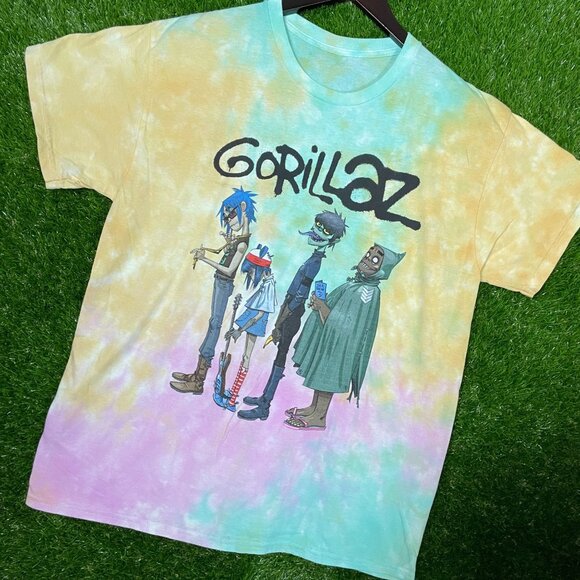 Gorillaz Rock Tie-dye T-shirt size Large - Picture 3 of 4